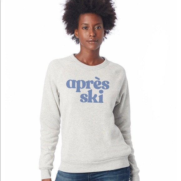 August Ink Apres Ski Sweatshirt Soft Comfy Snow - Picture 1 of 12
